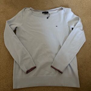 Tommy Hilfiger Women's Light Blue Crew Neck Sweater